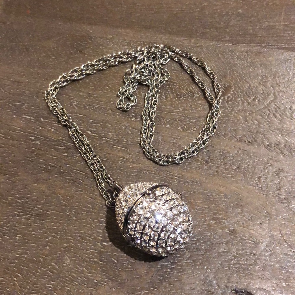 Studded Egg/Clock Necklace